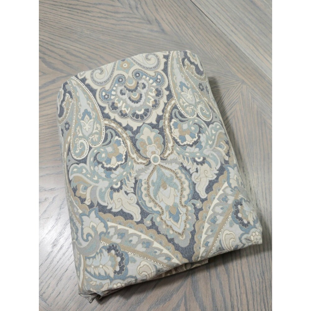 Pottery Barn McKenna King Size Paisley Duvet Cover Blue Green